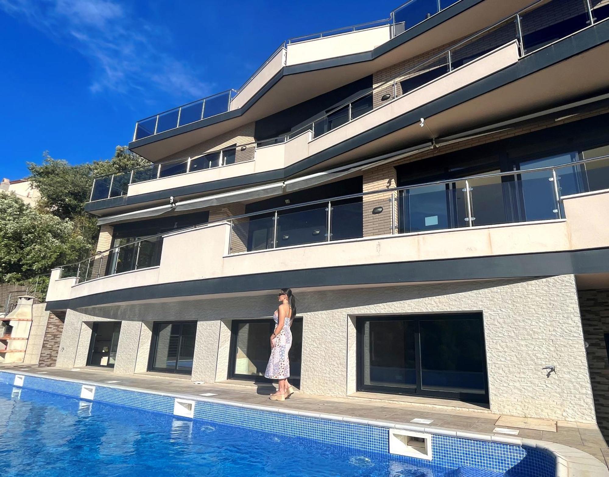 Villa De Lujo Con Vistas Al Mar Y Piscina Privada Santa Susanna Esterno foto