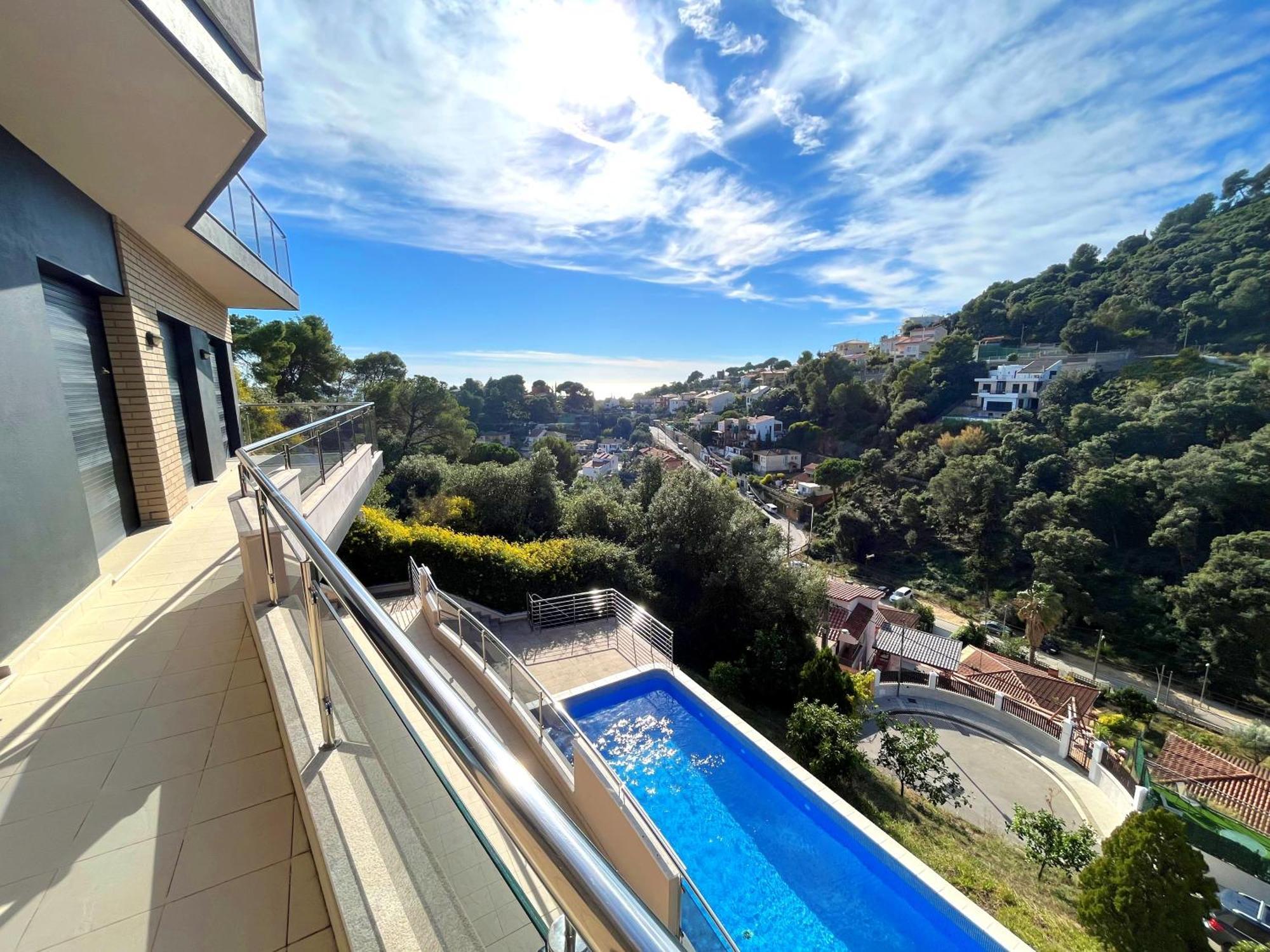 Villa De Lujo Con Vistas Al Mar Y Piscina Privada Santa Susanna Esterno foto